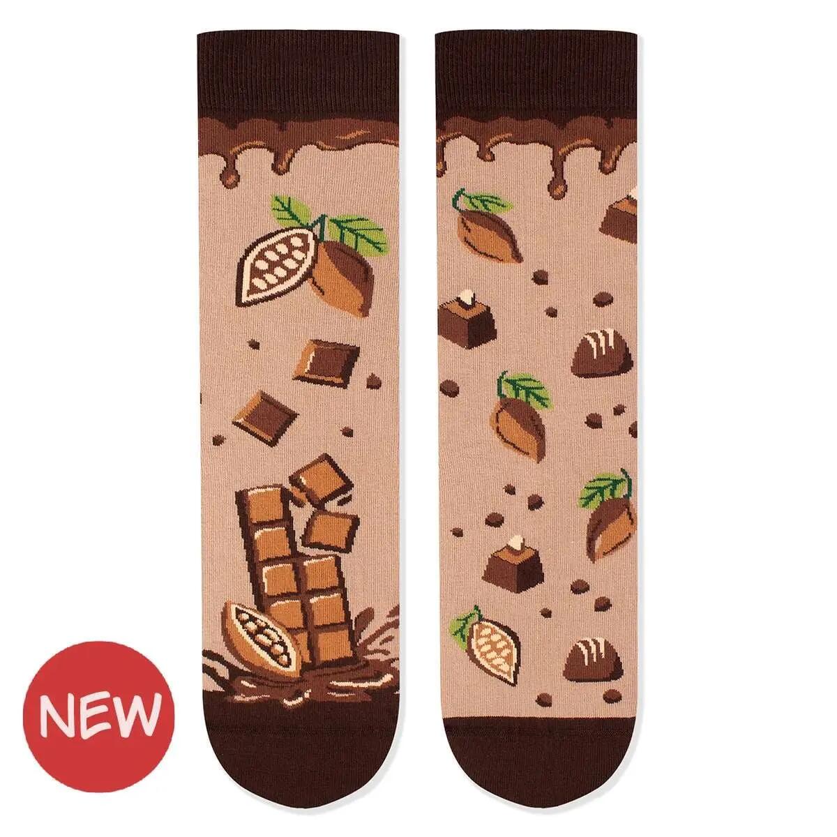 Sosete bumbac Arty Socks cu Ciocolata Bej - Imagine 1