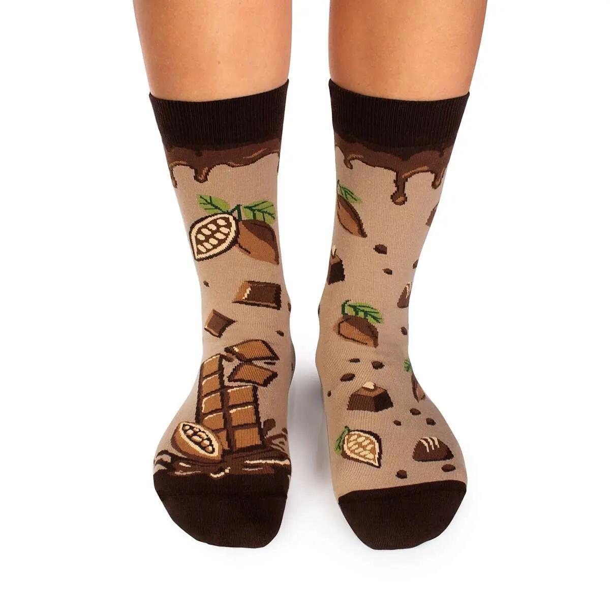 Arty Socks csokoládés pamut zokni béz 2/2