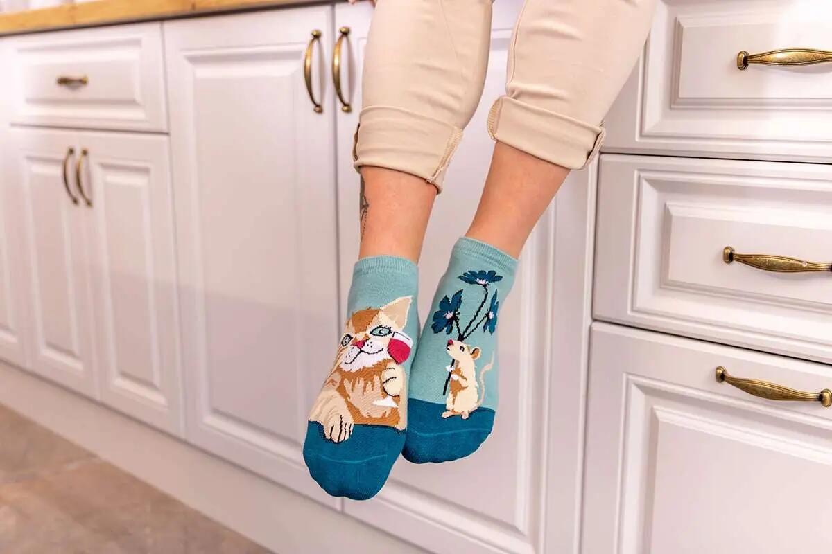 Șosete scurte bumbac Arty Socks Pisici și Șoareci 6/6