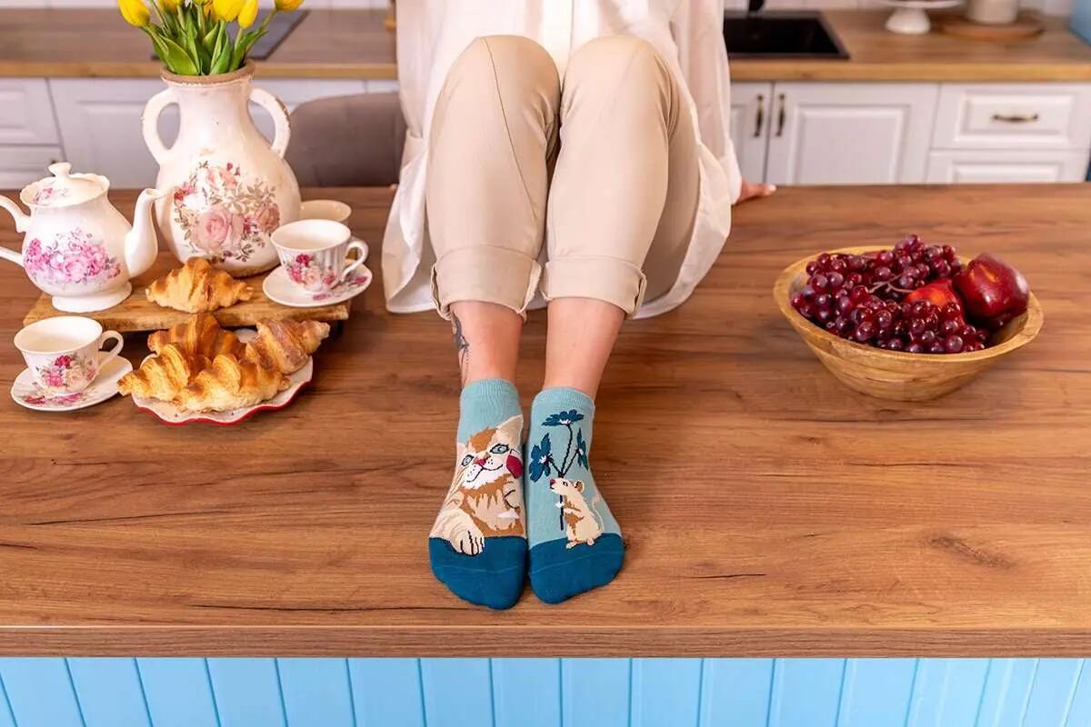 Șosete scurte bumbac Arty Socks Pisici și Șoareci 5/6