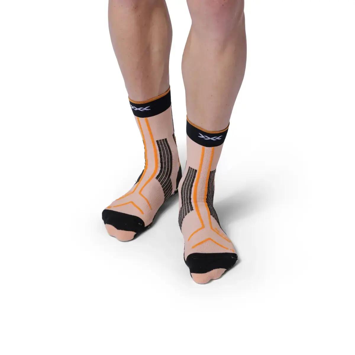 X-Socks Trailrun Terraskin Expert Crew Peach/Black Socks 2/3