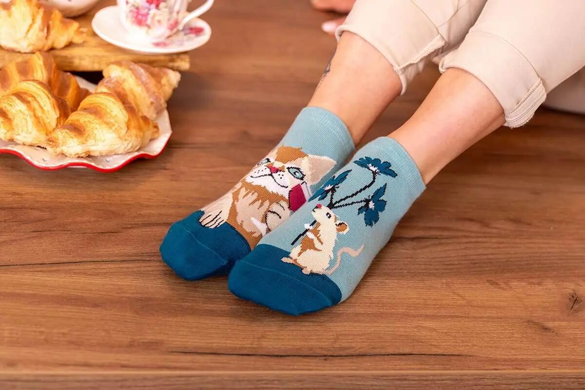 Șosete scurte bumbac Arty Socks Pisici și Șoareci 4/6