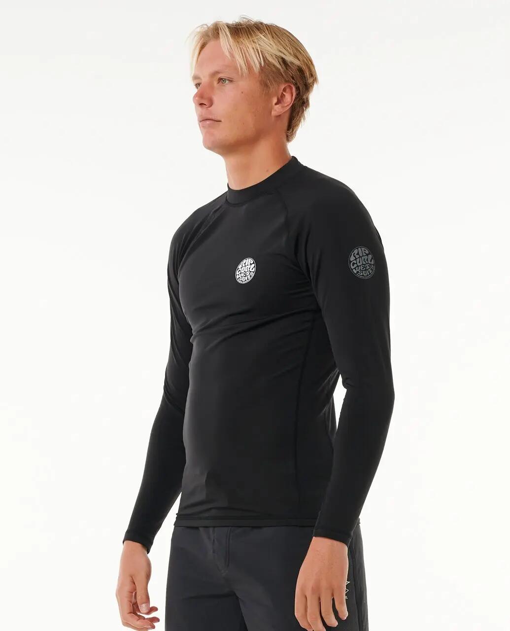 T-shirt anti-UV Homme Icons UPF Brushed manches longues - Noir 3/6