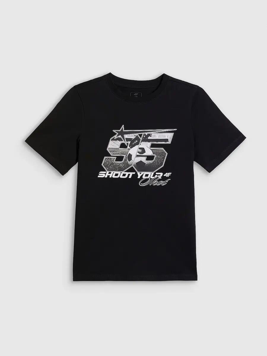 T-shirt bawełniany chłopięcy 4F 5/6