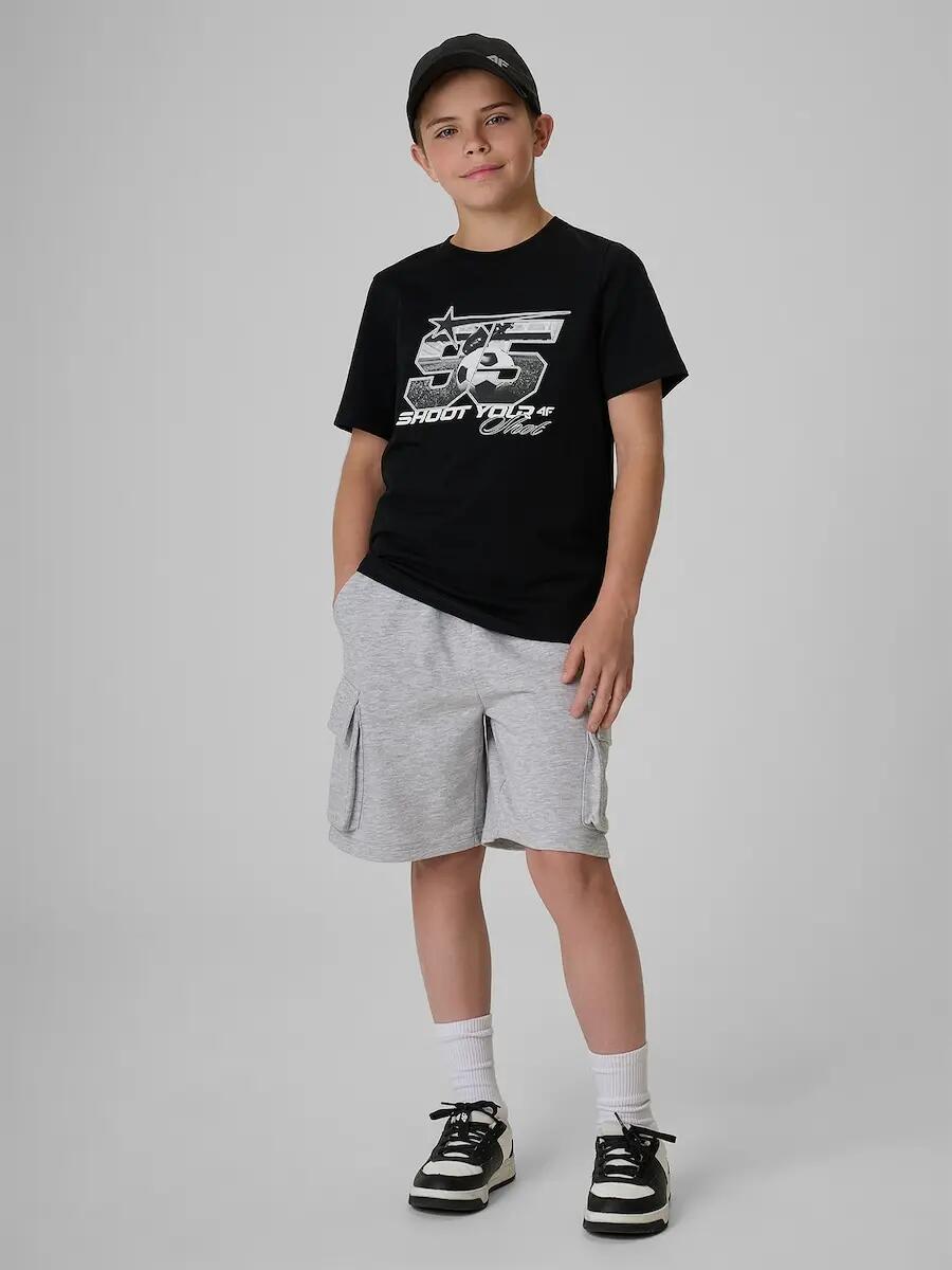 T-shirt bawełniany chłopięcy 4F 4/6