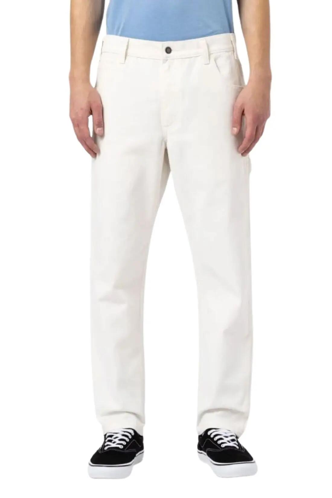 Pantalon homme Dickies - Carpenter en canvas de coton - 6 poches - Écru 1/3