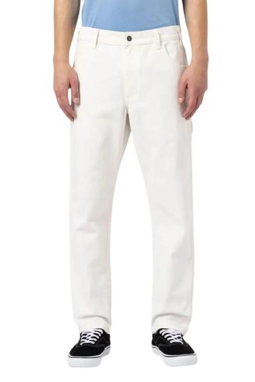 Pantalon homme - Dickies - Carpenter en toile canvas - 6 poches - Blanc naturel