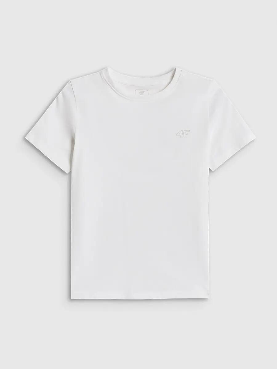 T-shirt regular gładki dziewczęcy 4F 7/7