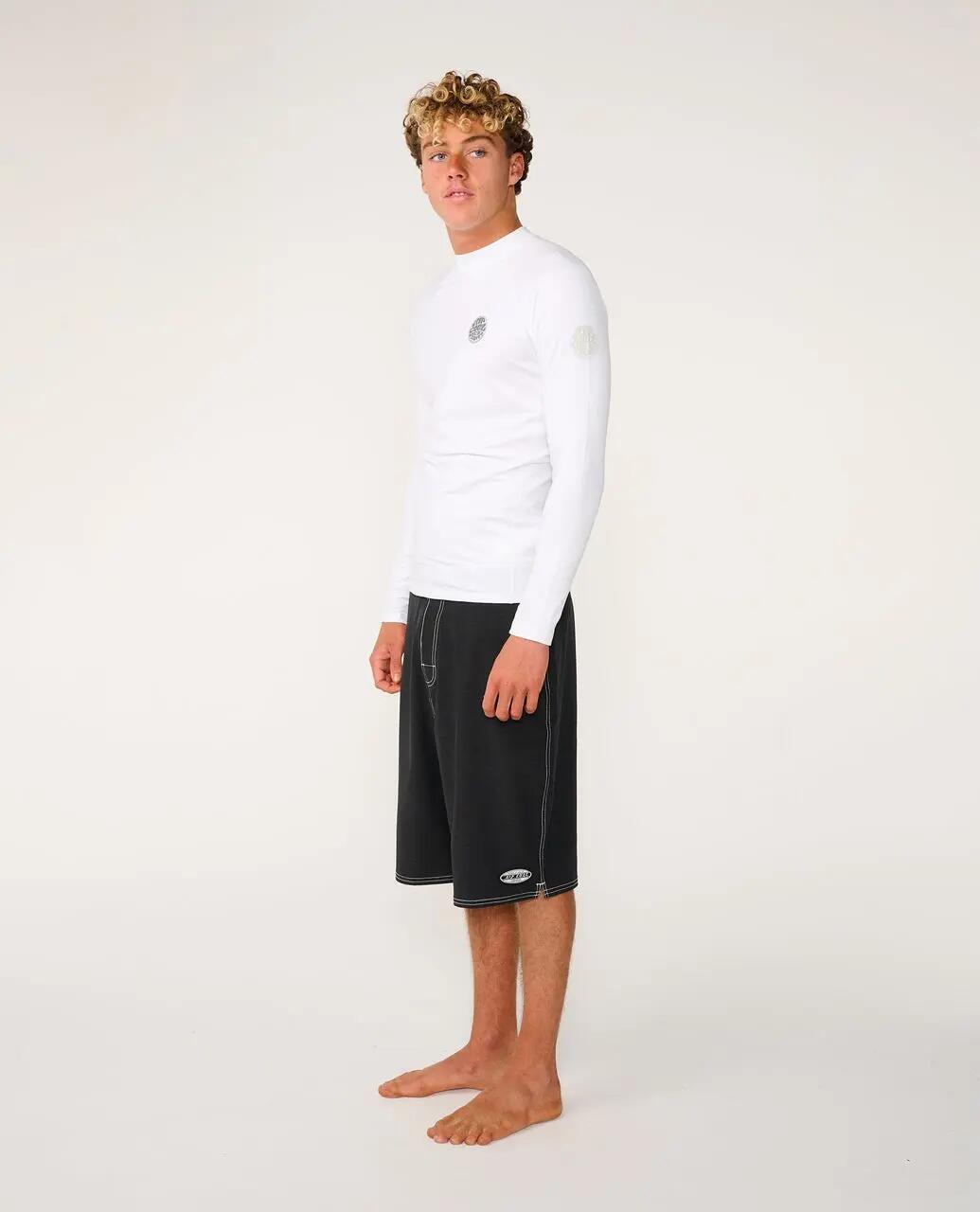 Herren UV-Shirt Icons UPF Brushed Langarm - Weiß 3/6