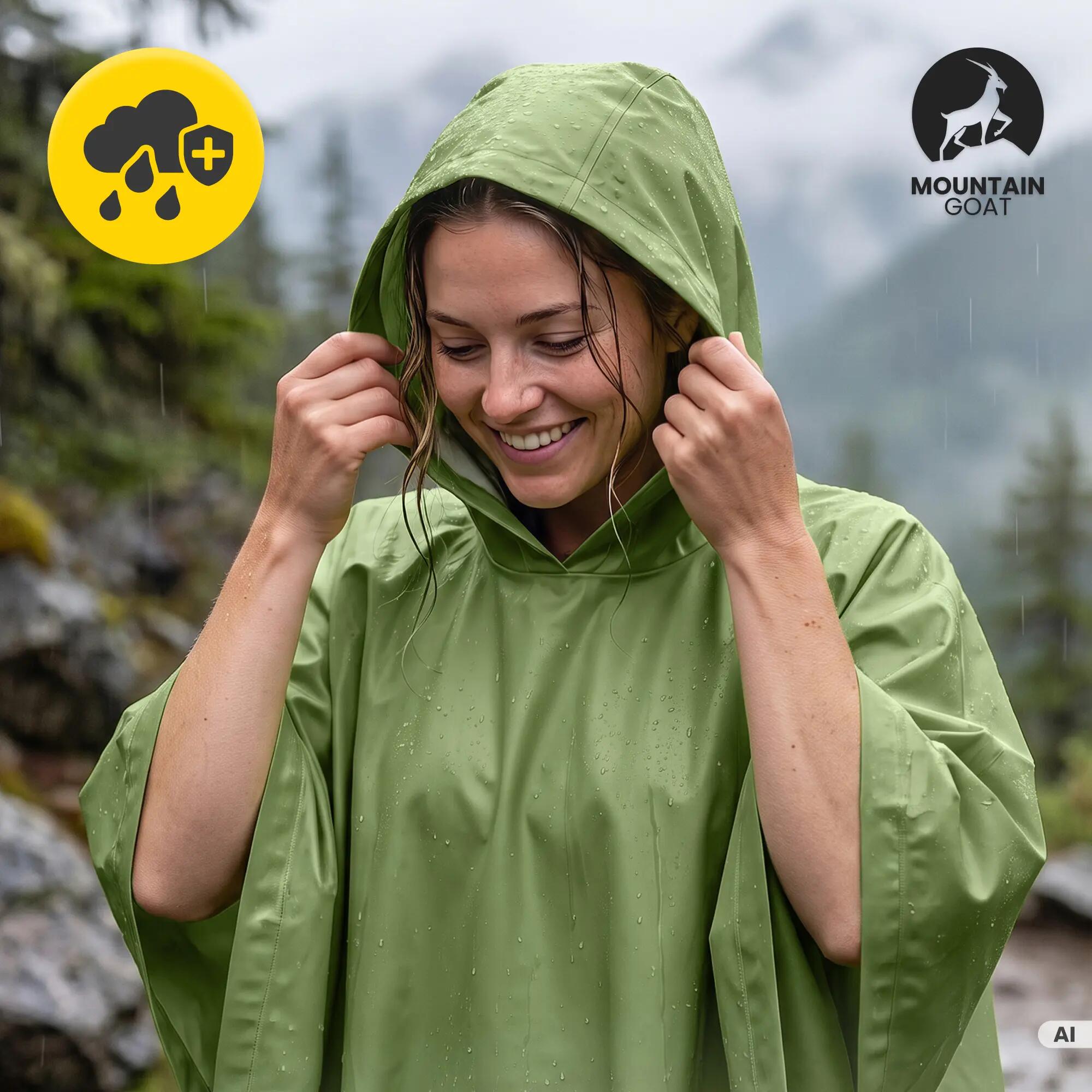 Peleryna przeciwdeszczowa turystyczna dla dorosłych Mountain Goat 5/14