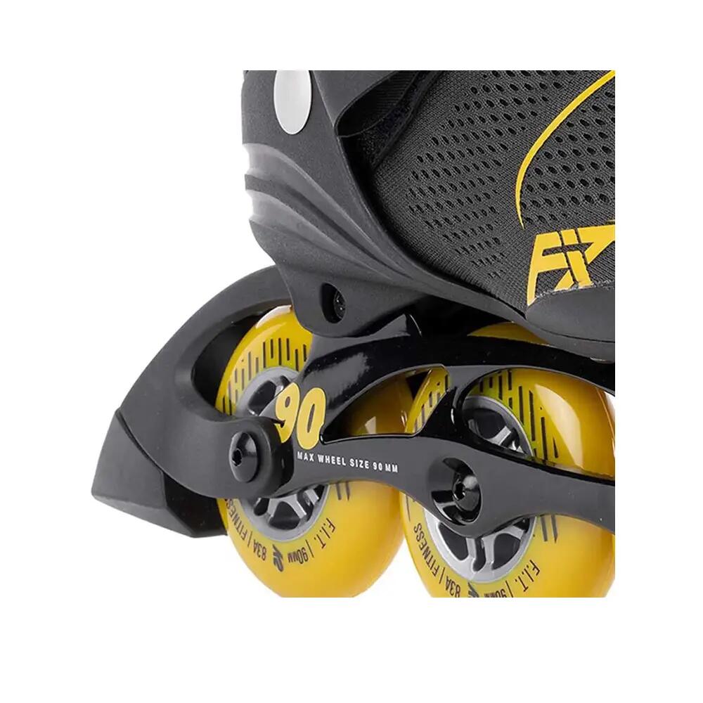 Rolschaatsen K2 F.I.T. 90 Boa Grijs/geel 6/7