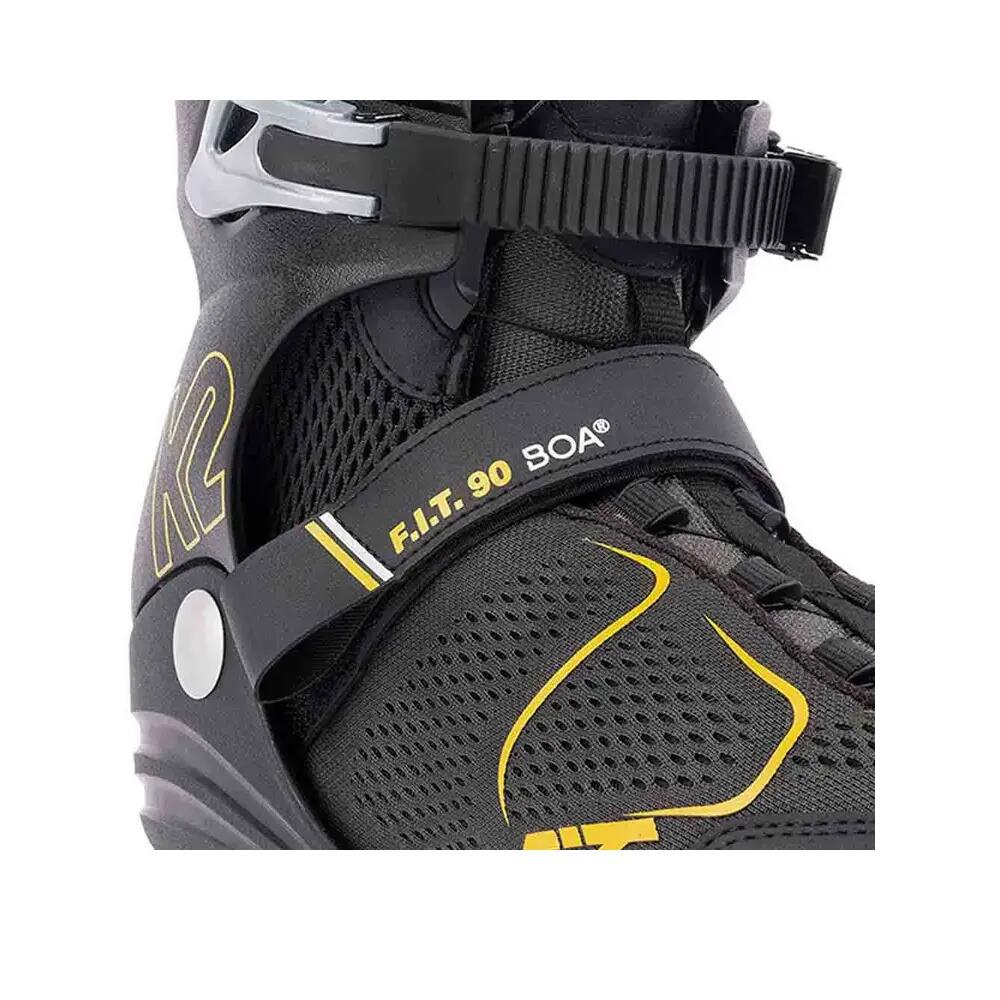 Rolschaatsen K2 F.I.T. 90 Boa Grijs/geel 5/7