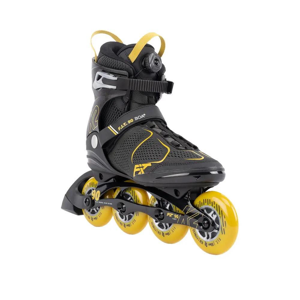 Rolschaatsen K2 F.I.T. 90 Boa Grijs/geel 2/7