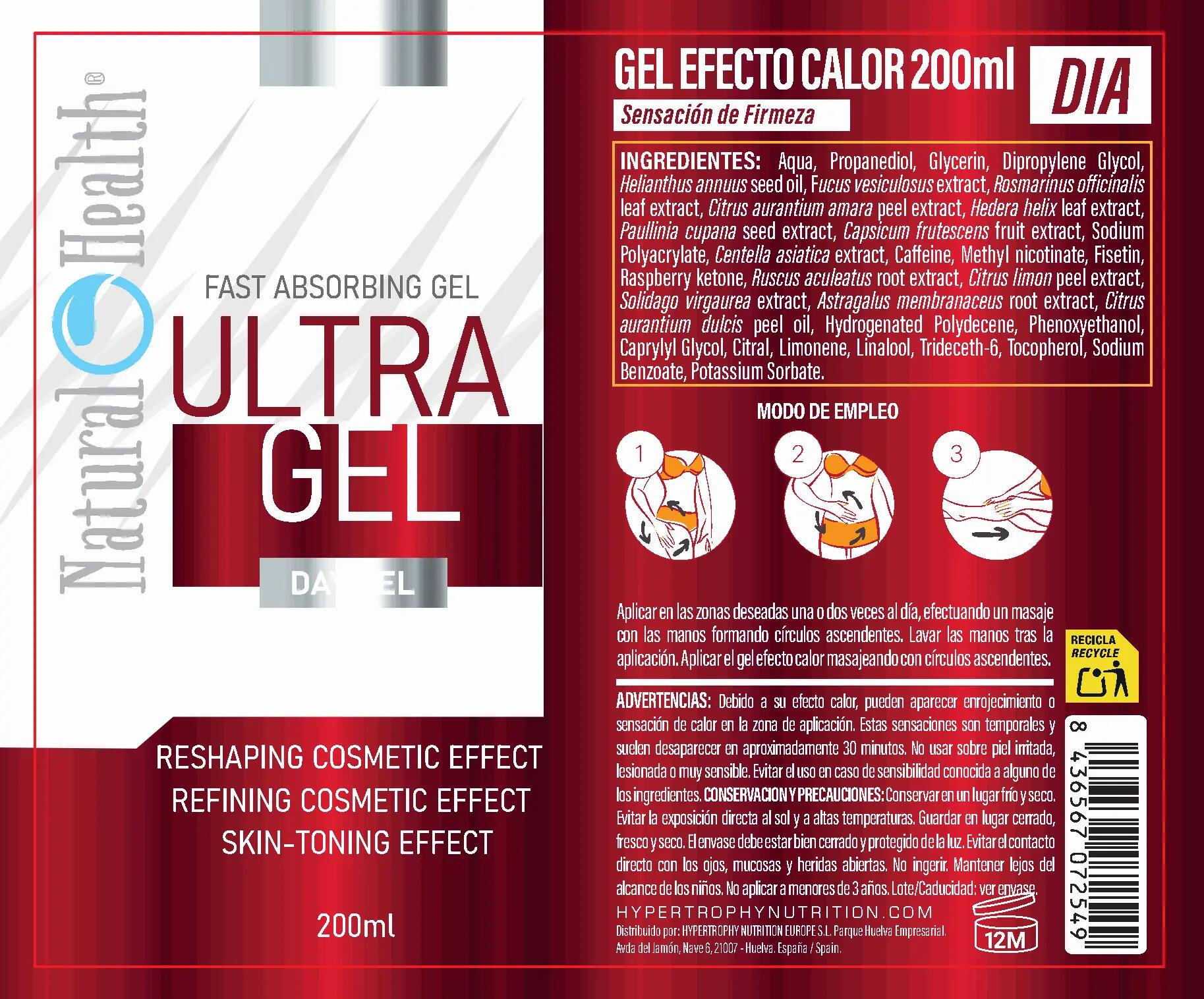 Gel de masaje corporal Women efecto calor 200 ml 2/3