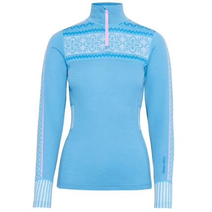 Langarm Shirt 1/2 Reißverschluss für Damen Kari Traa Ines