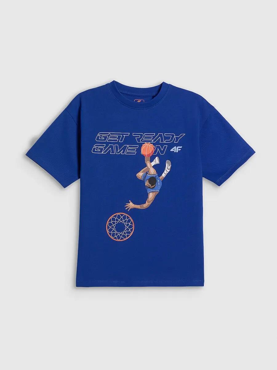 T-shirt bawełniany chłopięcy 4F 5/6
