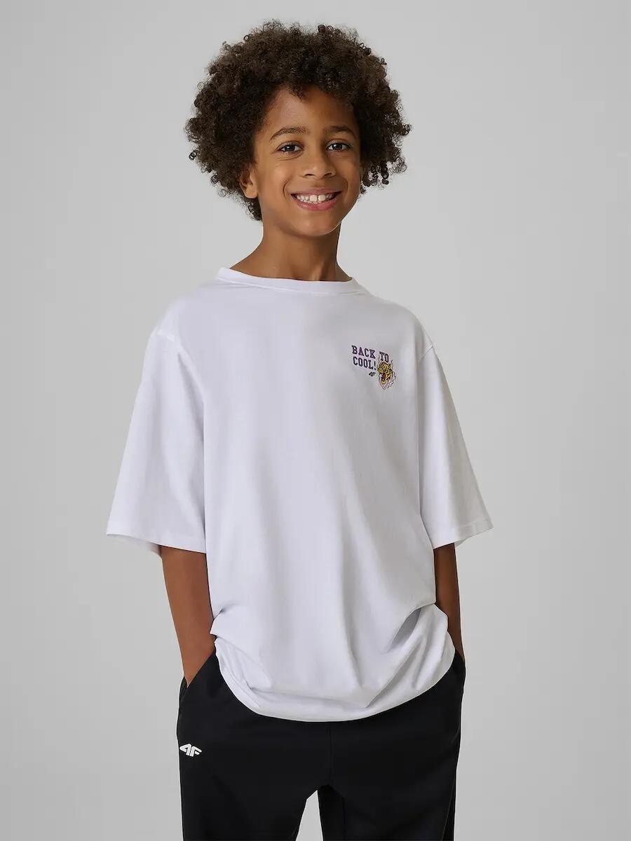 T-shirt bawełniany chłopięcy 4F 1/7