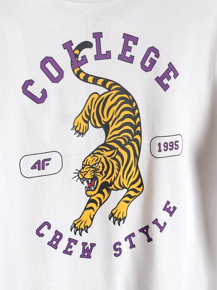 T-shirt bawełniany chłopięcy 4F 6/7