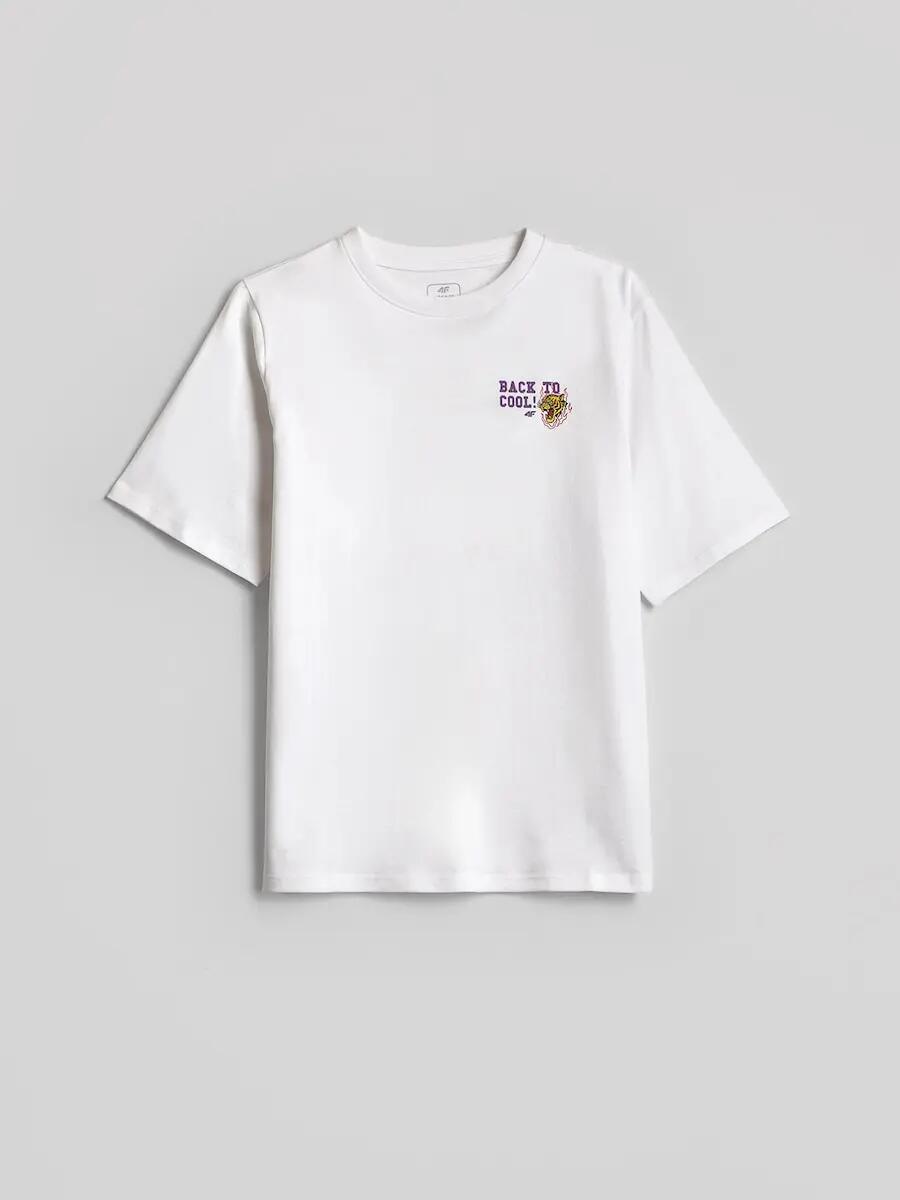T-shirt bawełniany chłopięcy 4F 4/7