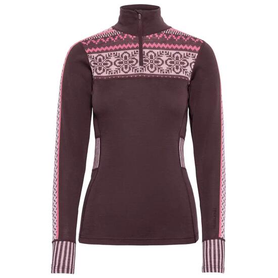 Langarm Shirt 1/2 Reißverschluss für Damen Kari Traa Ines