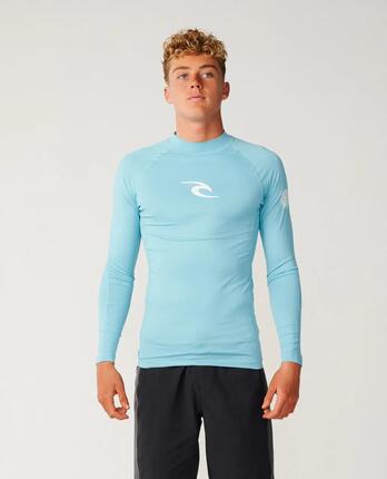 Herren UV-Shirt Waves Icon UPF Performance Langarm - Schwarz