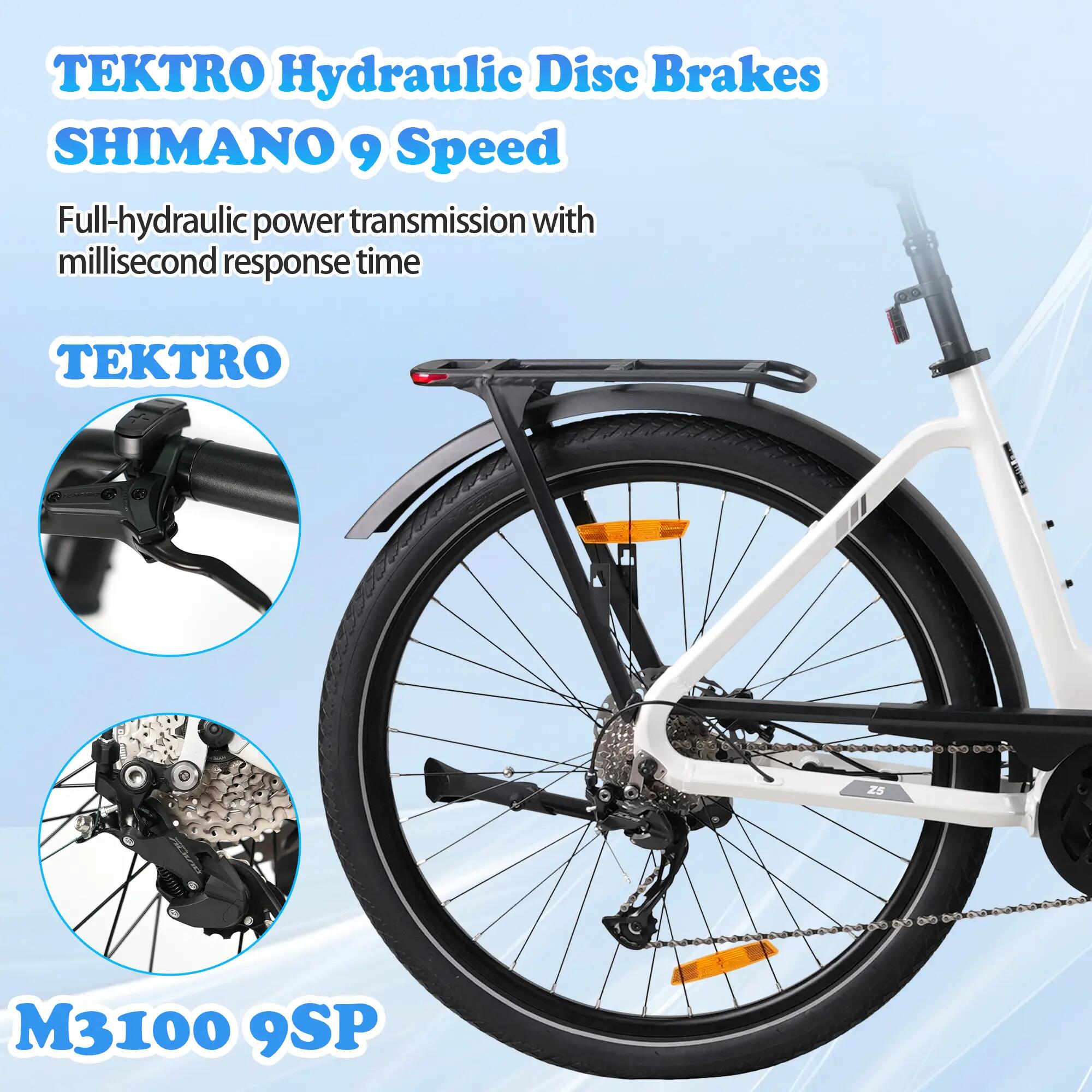 Z5 Bici elettrica da città, Batteria 36V 18Ah, Pneumatici da 27,5 pollici 7/10