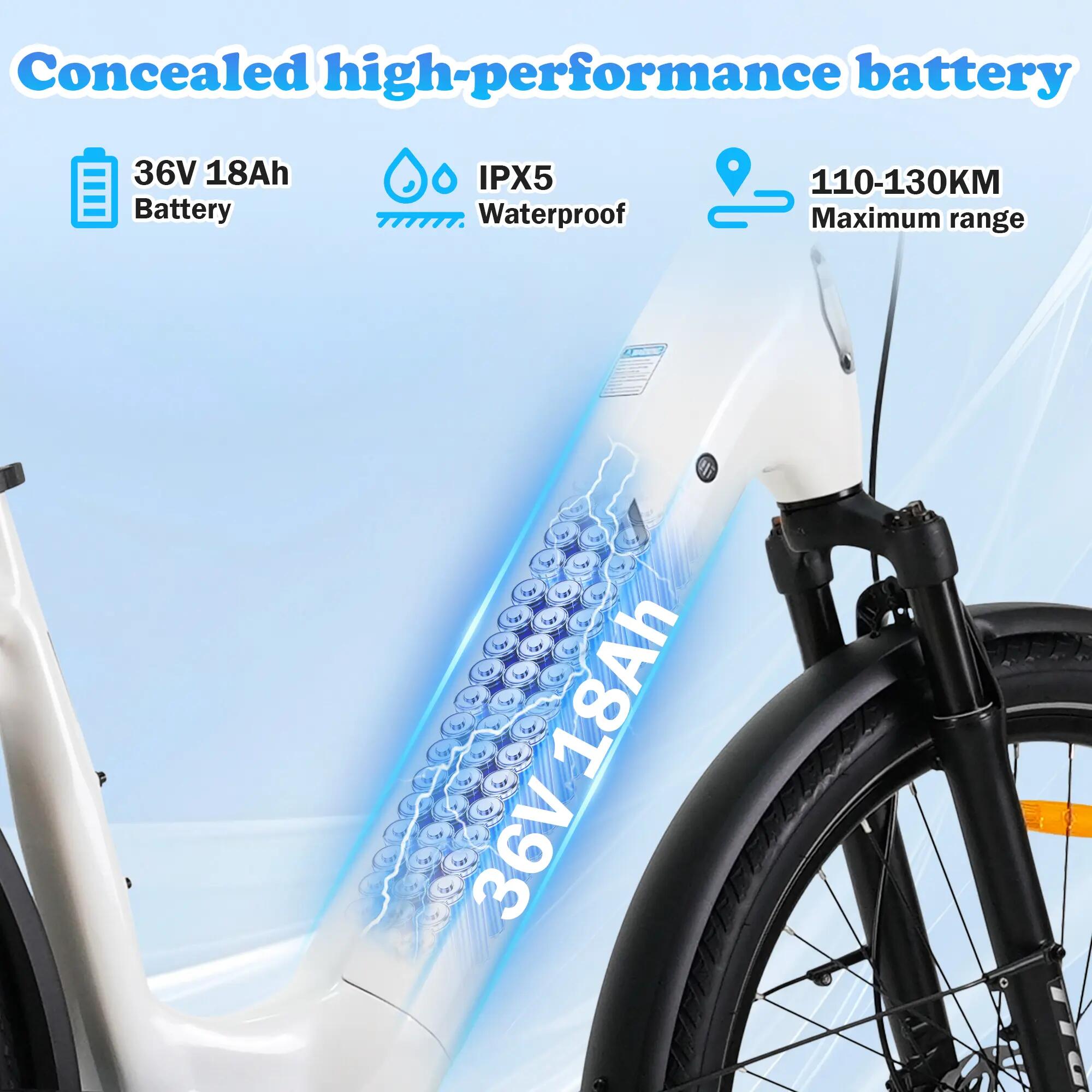 Z5 Bici elettrica da città, Batteria 36V 18Ah, Pneumatici da 27,5 pollici 6/10