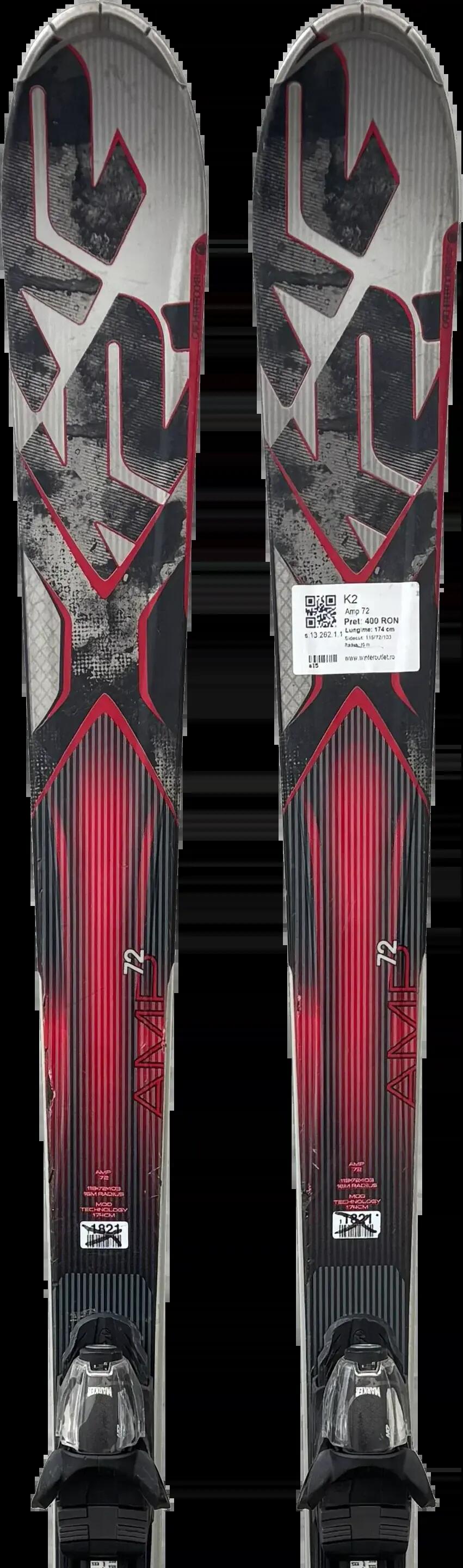 2ND LIFE - Lyže K2 Amp 72 174cm, Uspokojivý stav