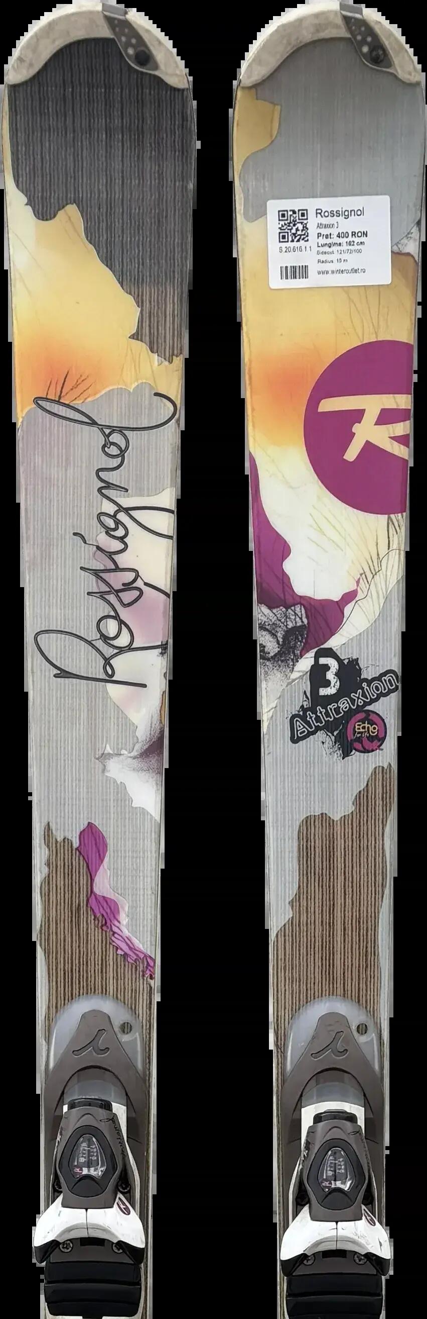 2ND LIFE - Lyže Rossignol Attraxion 3 162cm, Veľmi dobrý stav