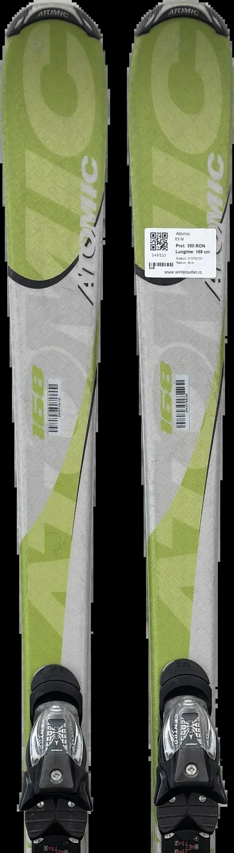 2ND LIFE - Lyže Atomic Etl M 168cm, Dobrý stav