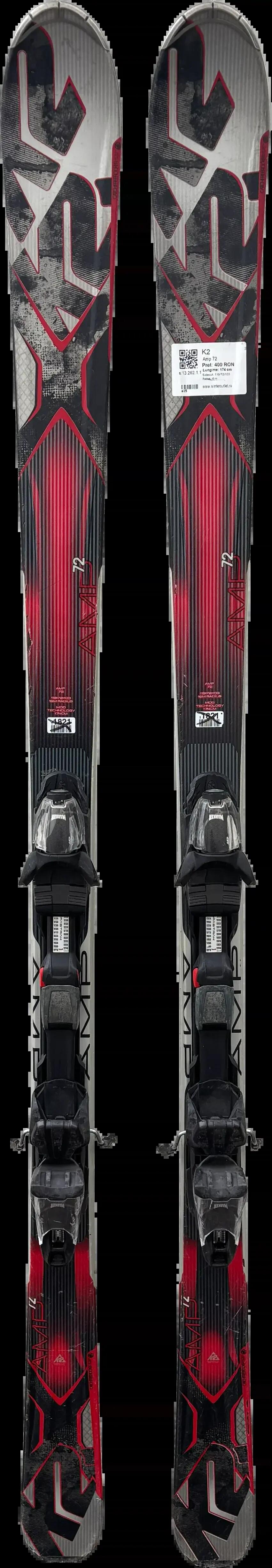2ND LIFE - Lyže K2 Amp 72 174cm, Uspokojivý stav 2/5
