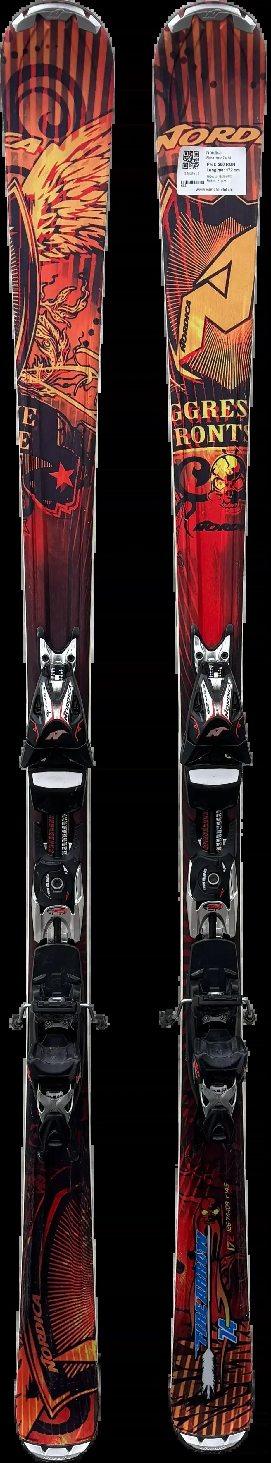 2ND LIFE - Lyže Nordica Firearrow 74 M 172cm, Dobrý stav 2/5