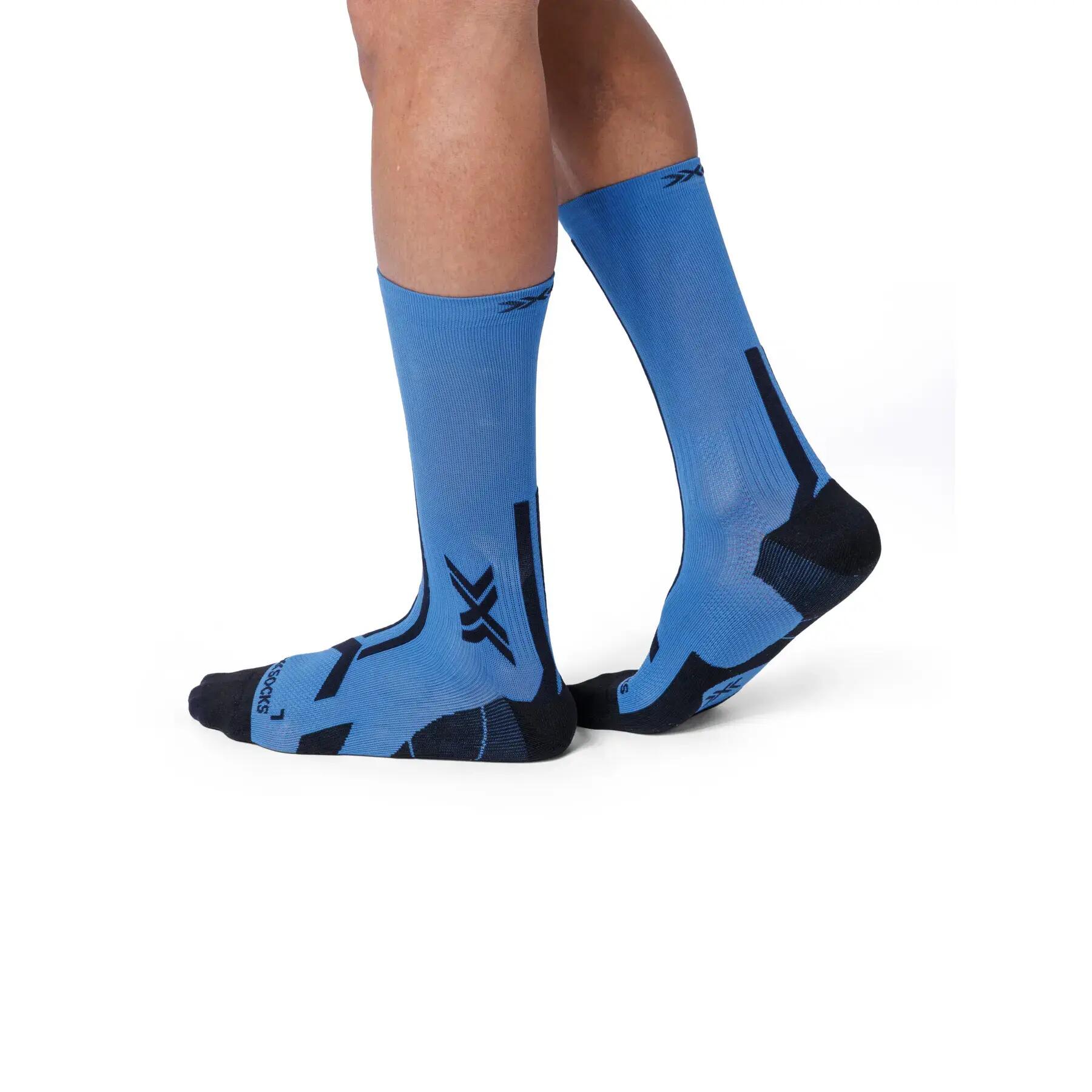 X-Socks Trailrun Discover Crew Sokken Blauw/Zwart 2/4