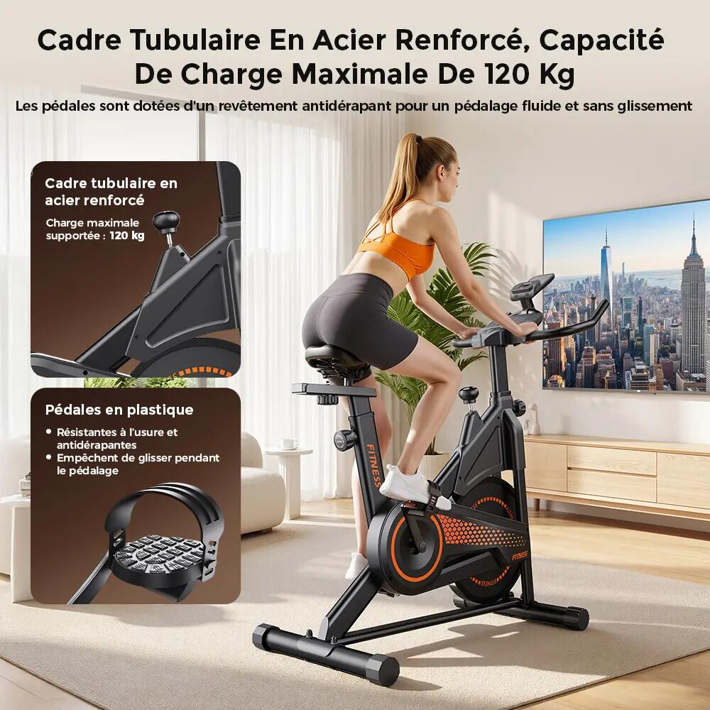 Magnetyczny rower treningowy iscooter DC001A, koło zamachowe 5 kg 9/11