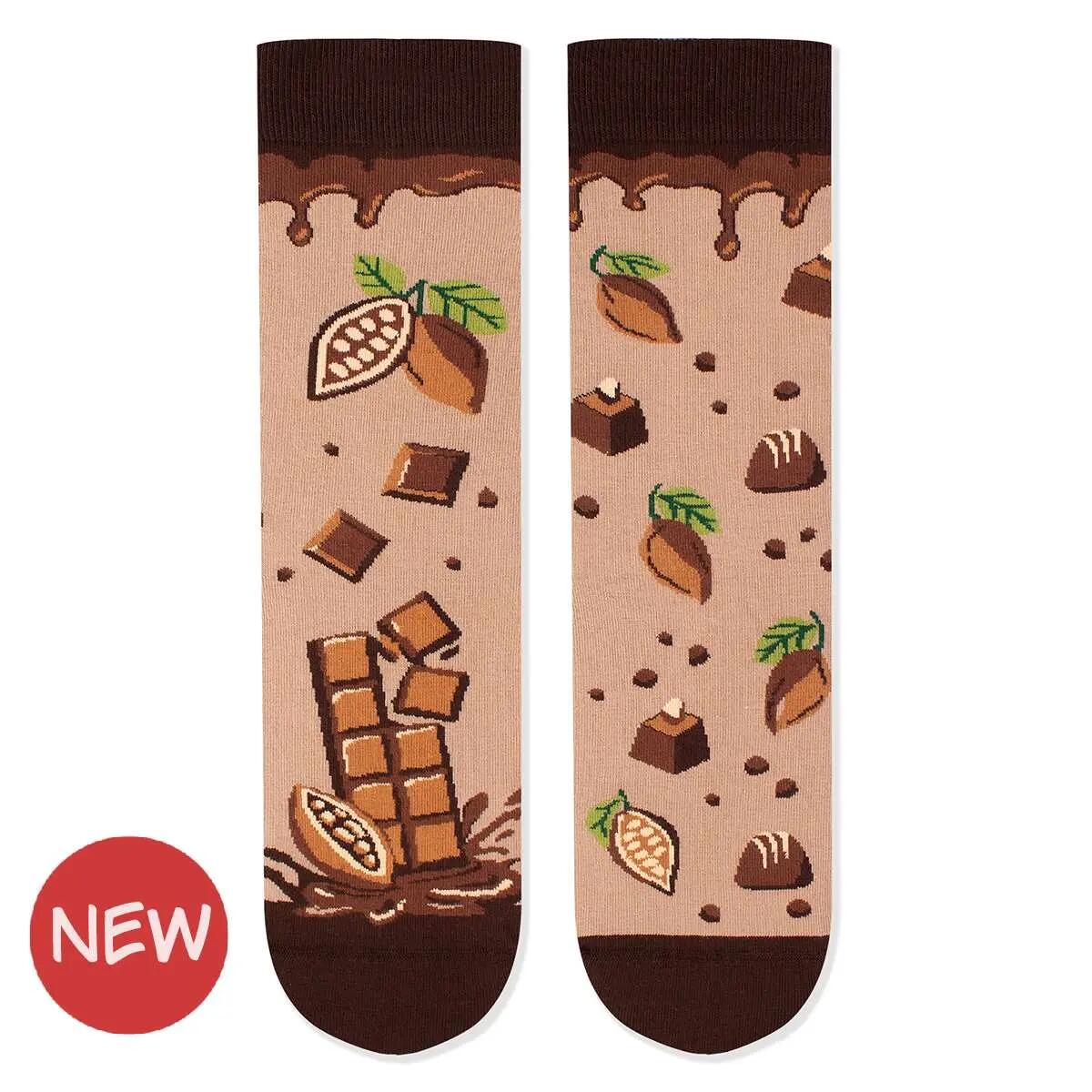 Sosete bumbac Arty Socks cu Ciocolata Bej - Imagine 1