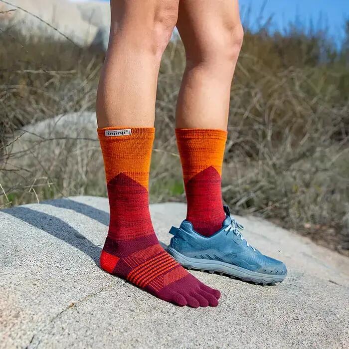 Meias de trail para senhora Injinji Midweight Crew 5/5