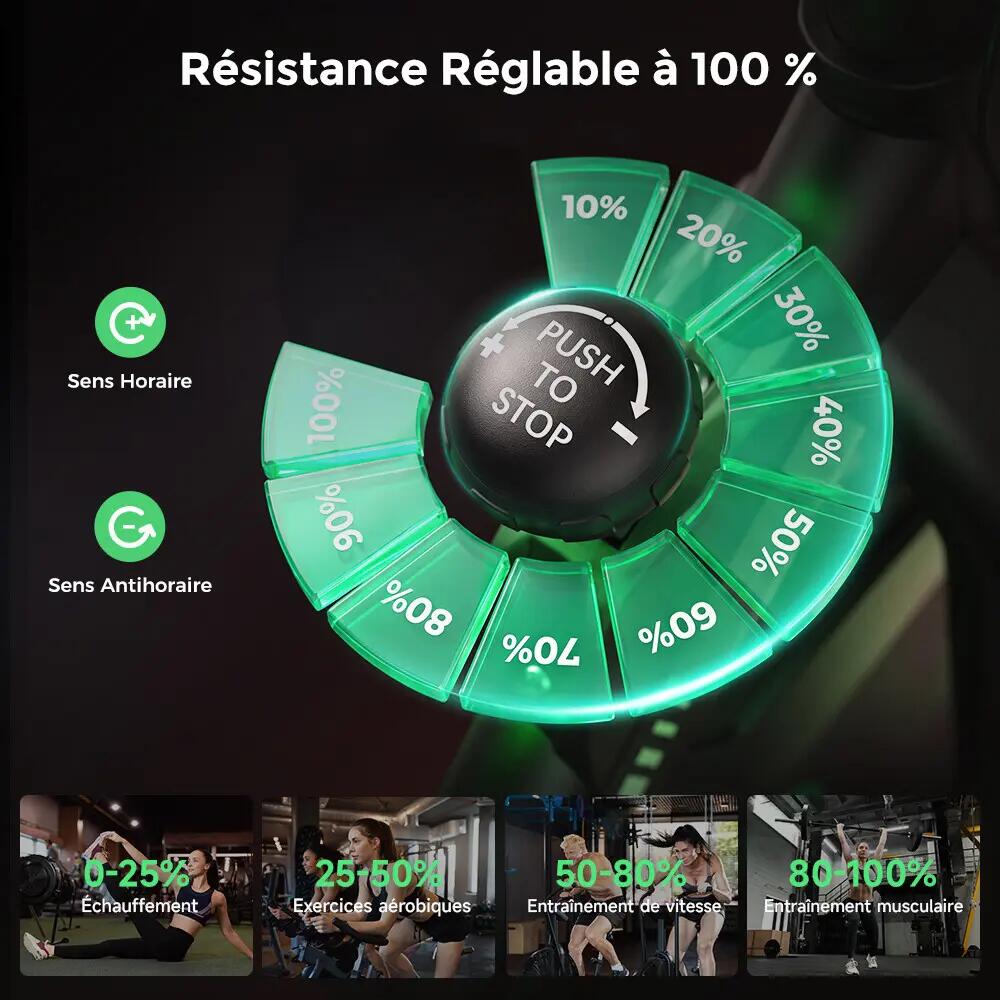 iscooter DC002A Heimtrainer, 6 kg Schwungrad, FitShow App 8/12