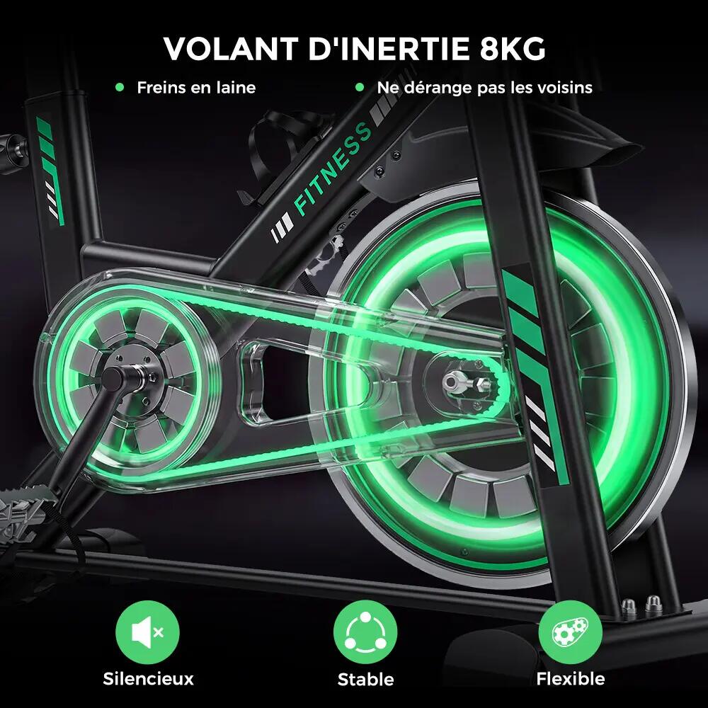 iscooter DC002A Heimtrainer, 6 kg Schwungrad, FitShow App 5/12