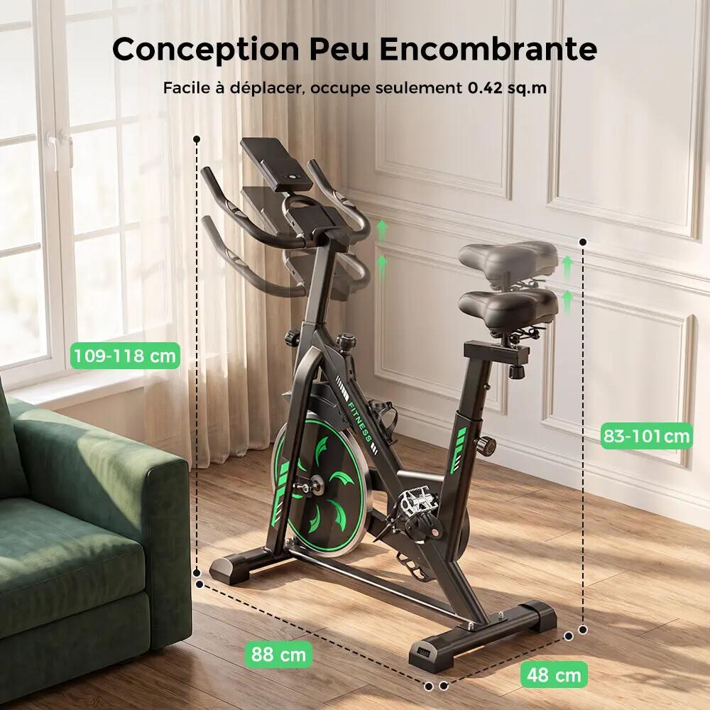 iscooter DC002A Heimtrainer, 6 kg Schwungrad, FitShow App 3/12