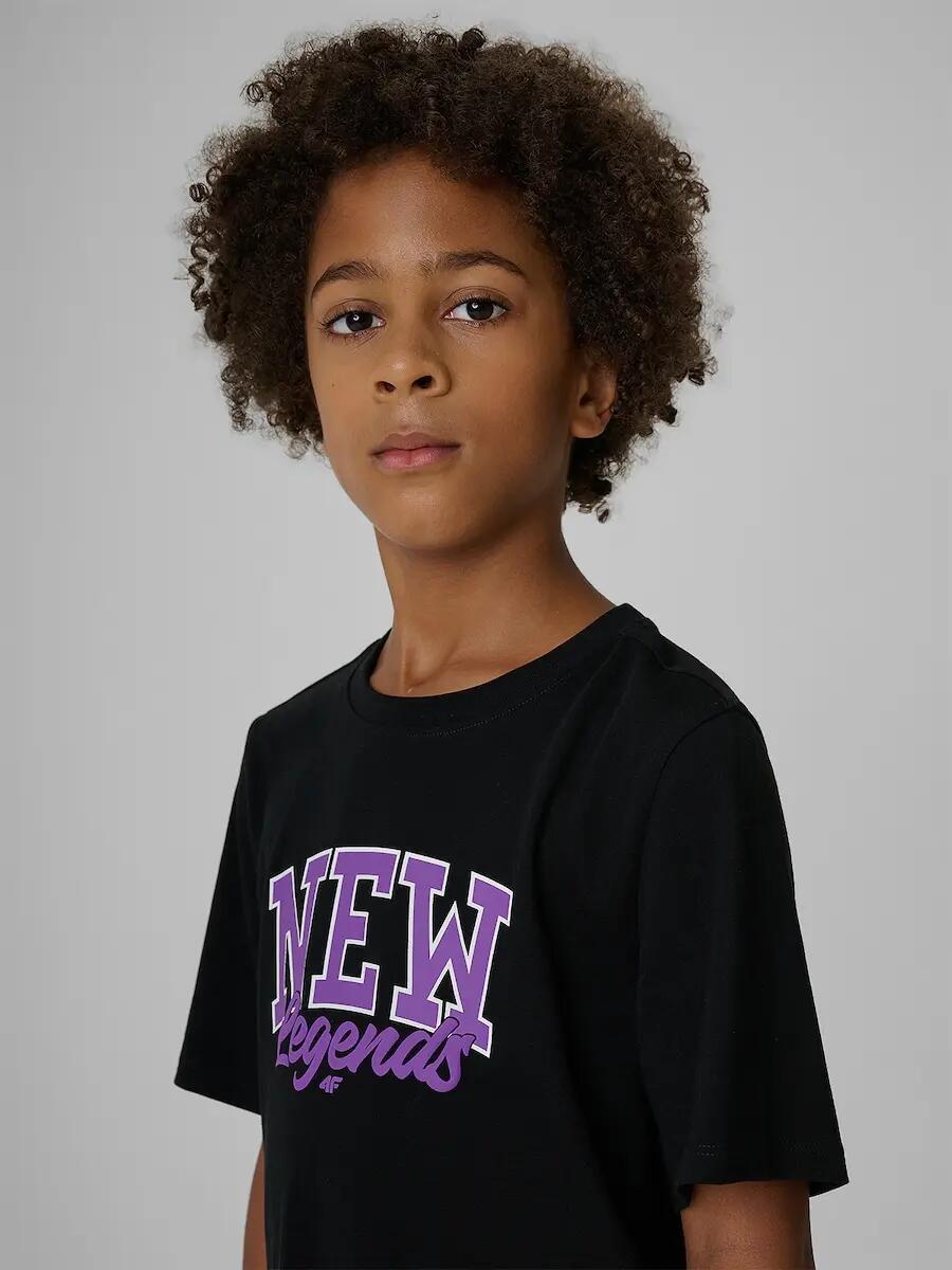 T-shirt bawełniany chłopięcy 4F 1/5