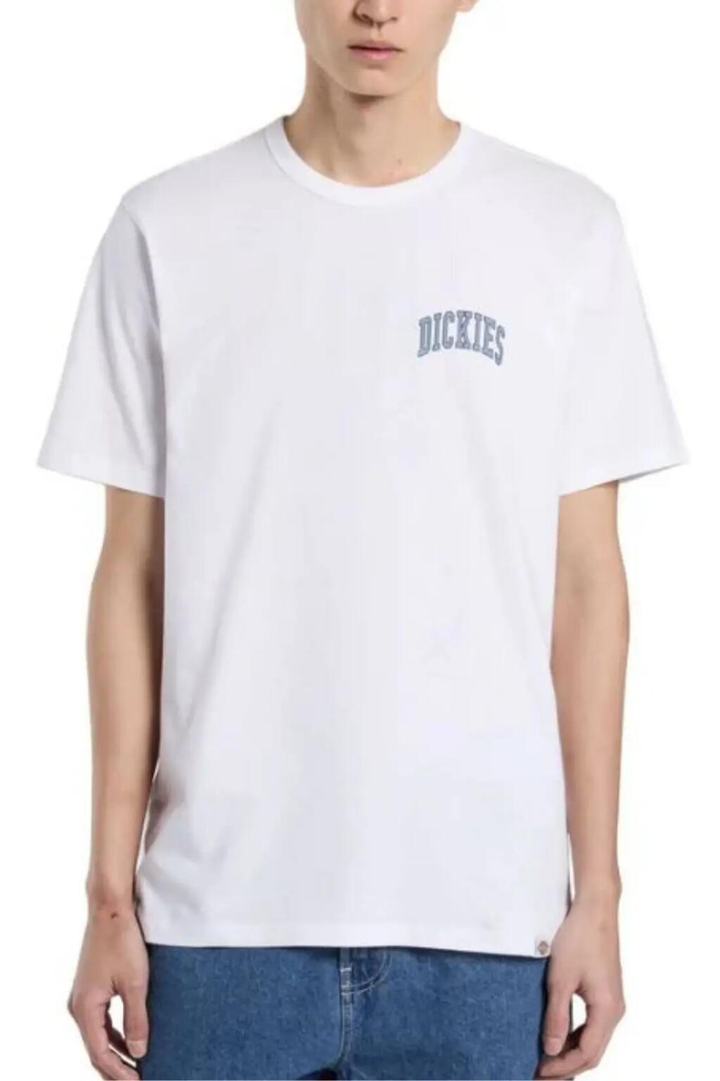 Dickies Aitkin Chest men's T-shirt, regular fit, 100% cotton, white.
