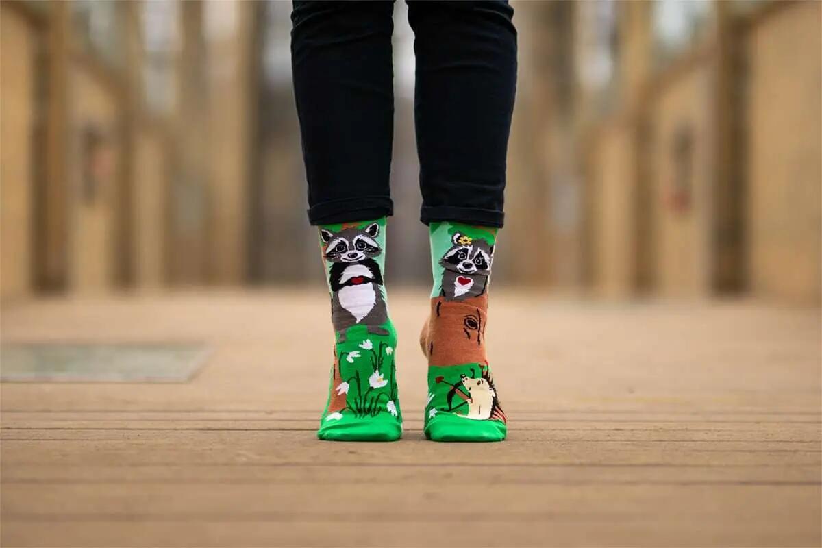 Arty Socks Szerelmes Mosomedve organikus pamut zokni 4/7