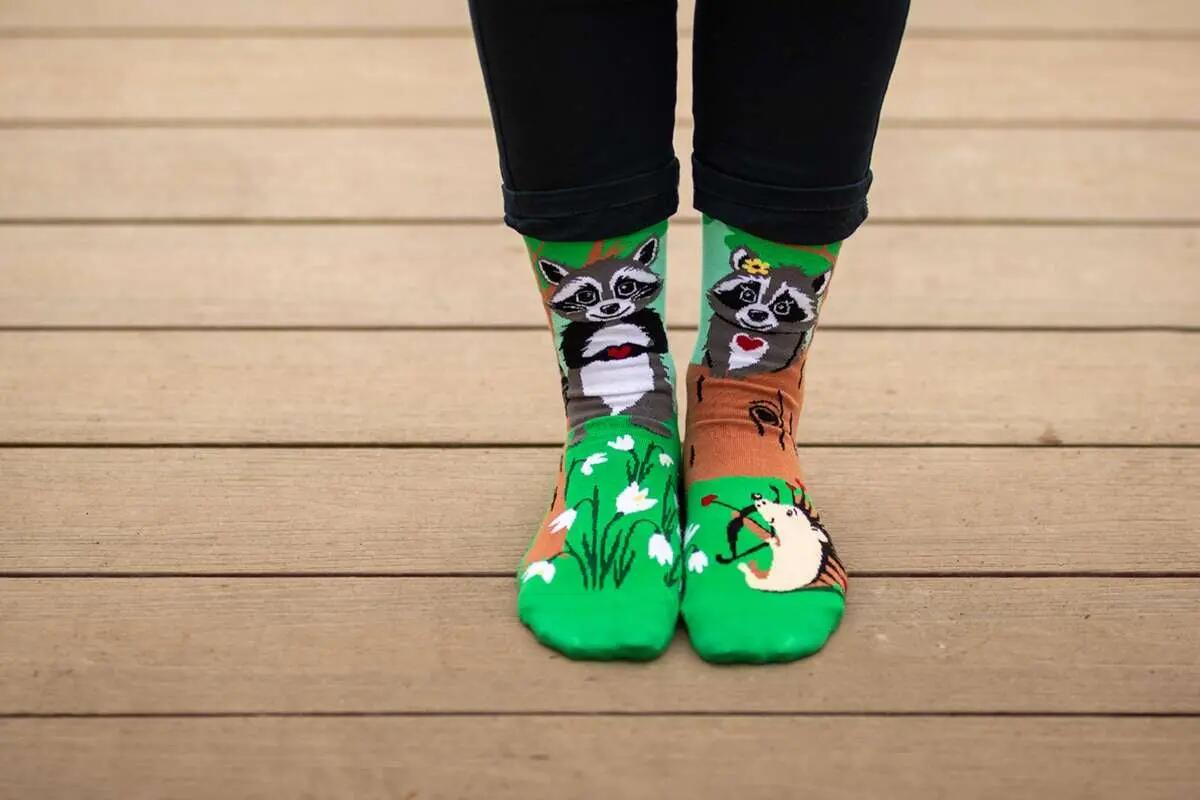 Arty Socks Szerelmes Mosomedve organikus pamut zokni 3/7