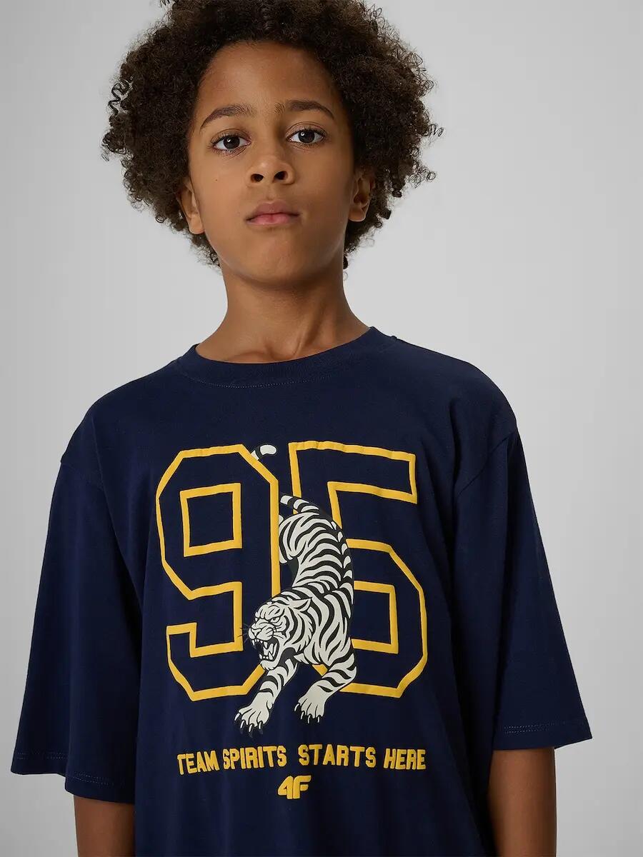 T-shirt bawełniany chłopięcy 4F 3/6