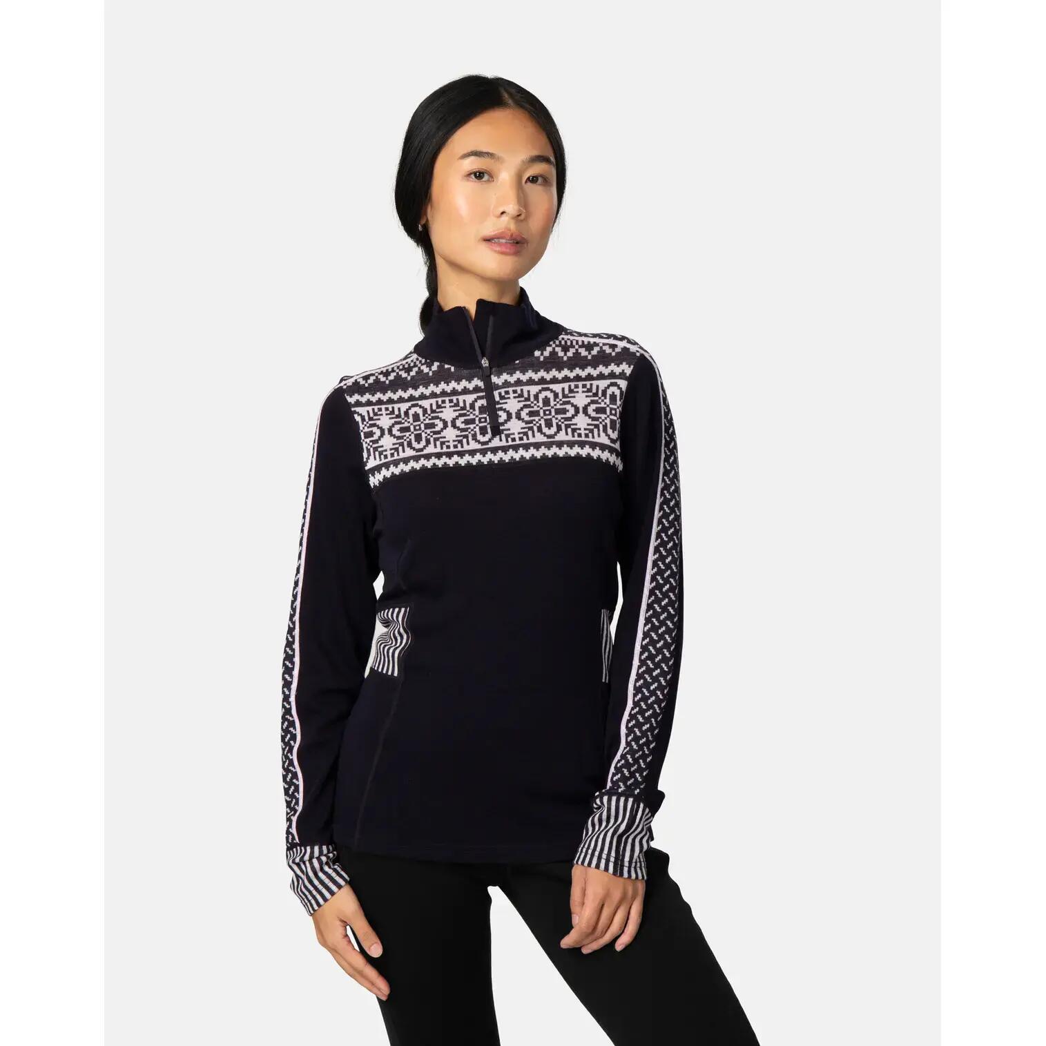 Koszulka z długim rękawem damska 1/2 zip Kari Traa Ines 3/5