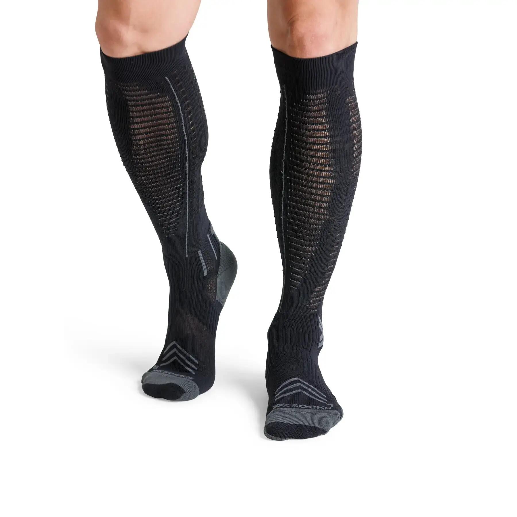 X-Socks Run Expert Effektor Otc Sokken Zwart/Donkergrijs 2/4