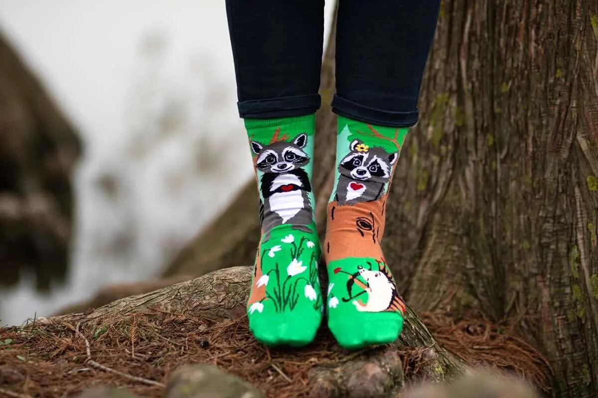 Arty Socks Szerelmes Mosomedve organikus pamut zokni 7/7