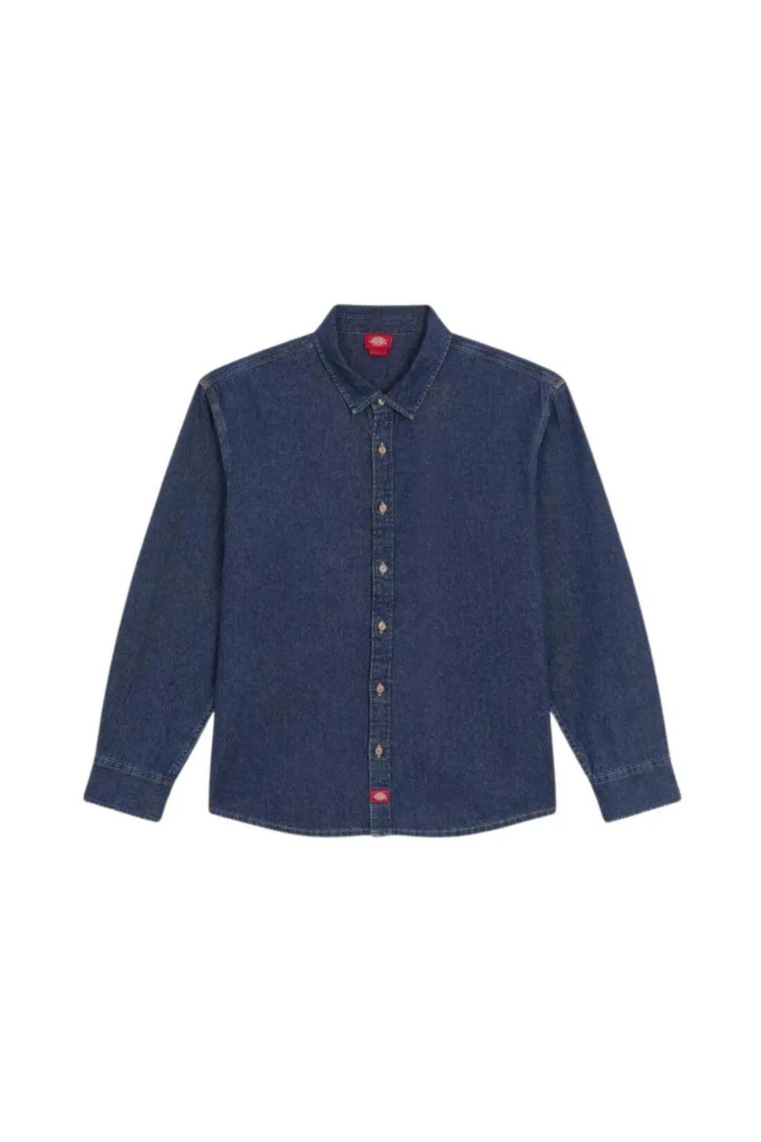 Pánska - športová - košeľa - relaxed strih, ľahký denim - námornícka modrá 2/3