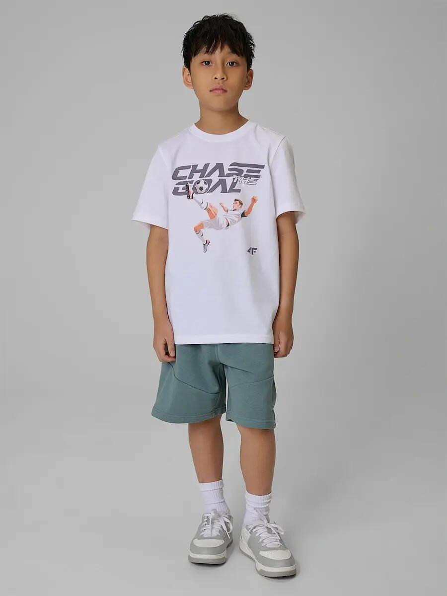 T-shirt bawełniany chłopięcy 4F 6/7
