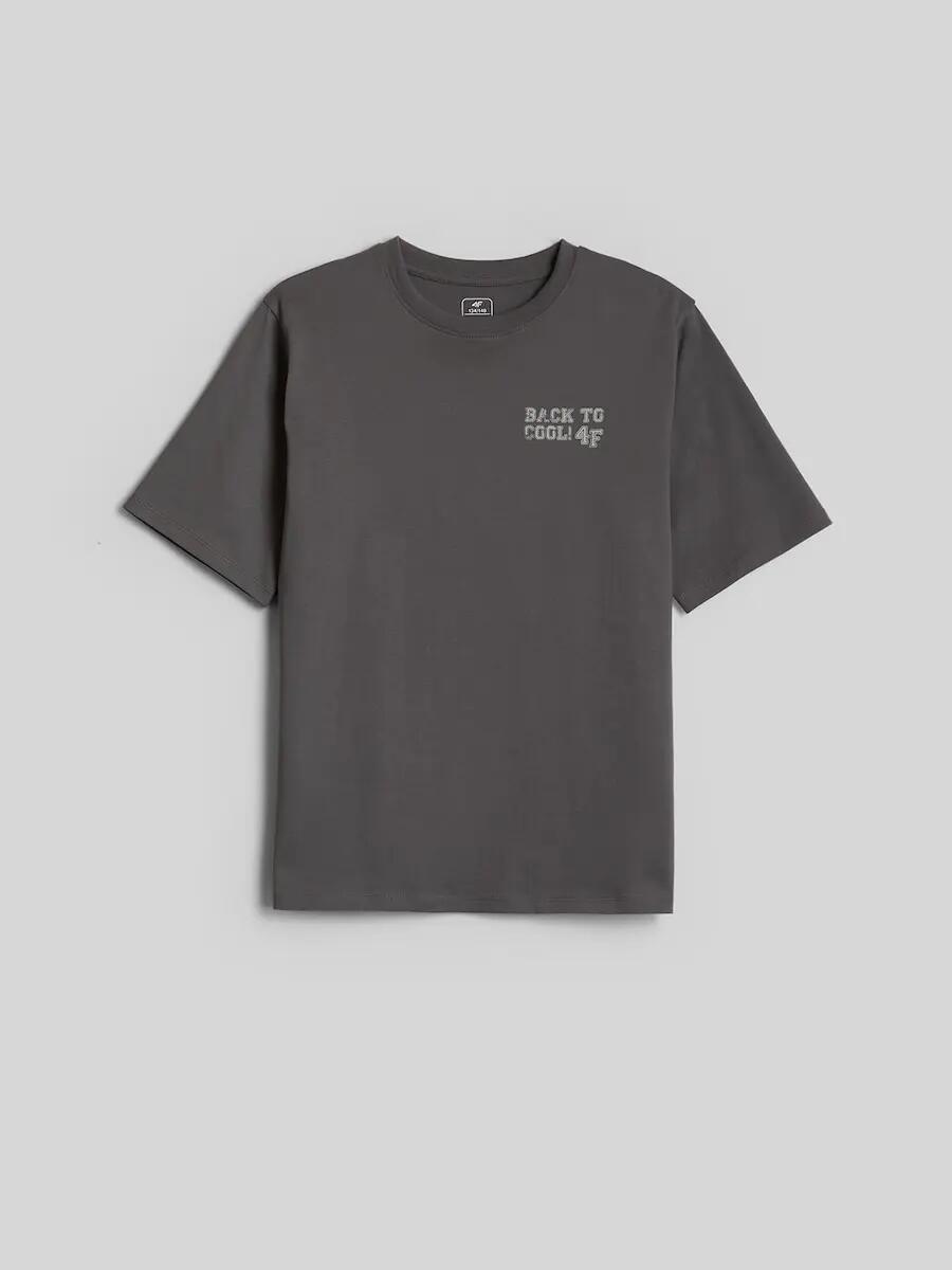 T-shirt bawełniany chłopięcy 4F 5/6